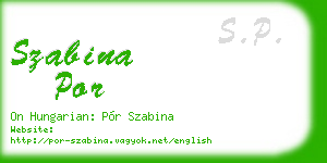 szabina por business card