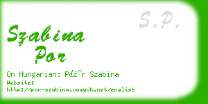 szabina por business card